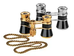 Бинокль театральный Kromatech БТ 3x25, с цепочкой (черный), изображение 1