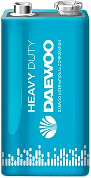 Элемент питания DAEWOO Heavy Duty Shrink-1 6F22, 9 В (1 шт.), солевой, изображение 1