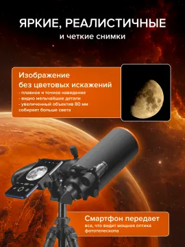 Фототелескоп Levenhuk Kelvin MAK80 AZ, изображение 24