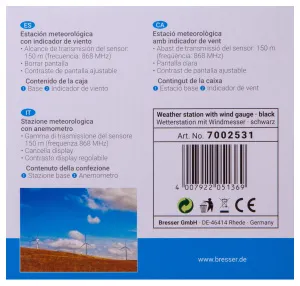 Анемометр (ветромер) Bresser «3 в 1», профессиональный, изображение 5