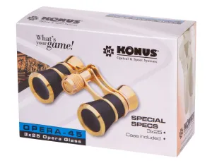 Театральный бинокль Konus 3x25 Black, изображение 13