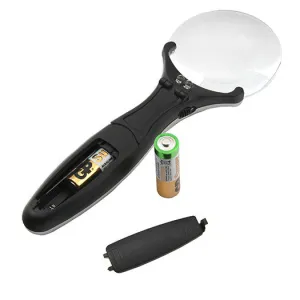 Лупа на ручке Veber 3х, 75 мм, с подсветкой (789-75), изображение 5