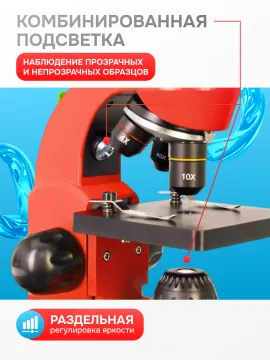 Микроскоп Levenhuk Rainbow 50L, изображение 24